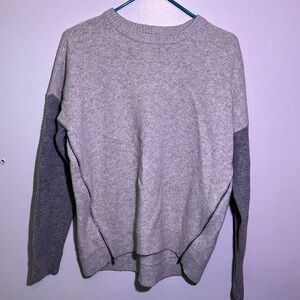 Women’s J Crew Stylish Two Tone Sweater with side Zippers